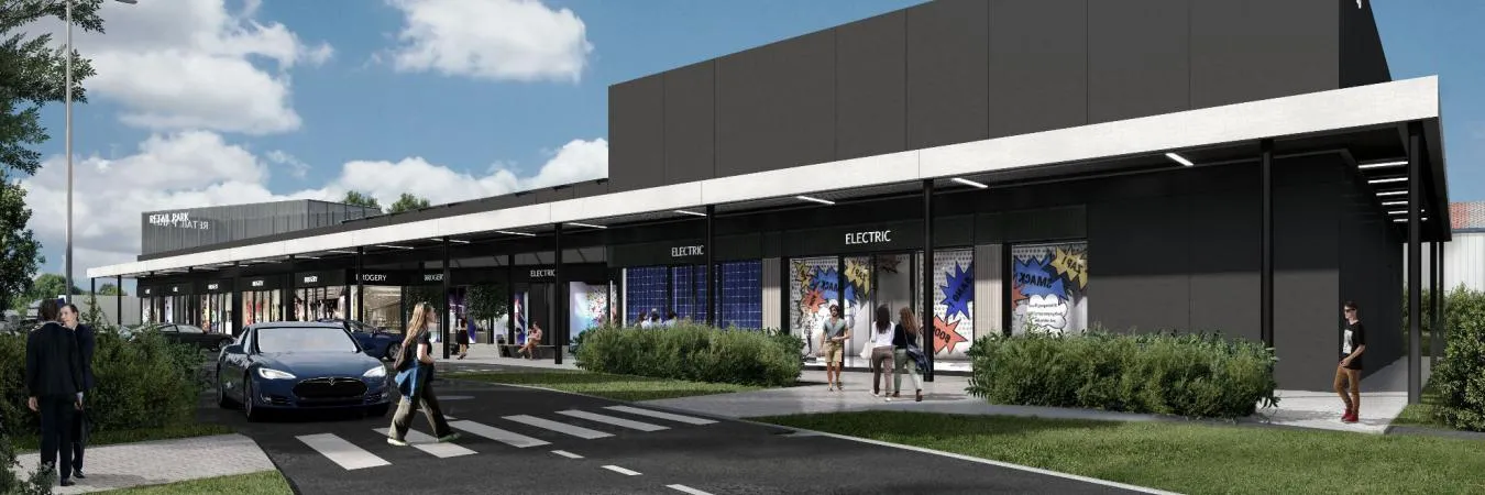 Wieluń – Park Handlowy: widok obiektu